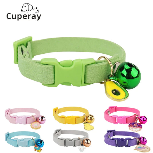 Pet Collar,Cat Collar/Puppy Collar with Bell & Metal Pendant To Prevent Getting Lost Adjustable Size for Puppies and Cats Collar Good Vibrations