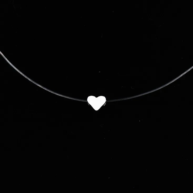 5 Colors Dazzling Zircon Necklace Invisible Transparent Fishing Line Simple Pendant Necklace Jewelry For Women Pearl Jewelry Good Vibrations