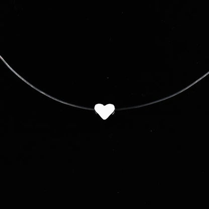5 Colors Dazzling Zircon Necklace Invisible Transparent Fishing Line Simple Pendant Necklace Jewelry For Women Pearl Jewelry Good Vibrations