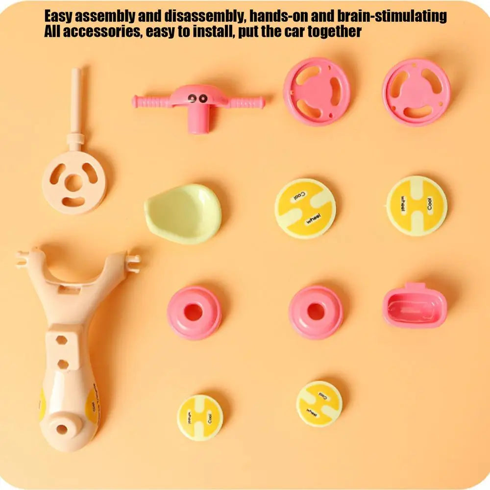 Toy Tricycle Model Assembly Tricycle Toy Creative Inertia Tricycle Push And Go Vehicle For Boys And Girls Fine Motor Skill Toys Good Vibrations