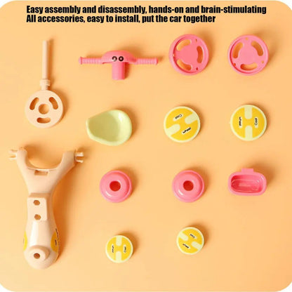 Toy Tricycle Model Assembly Tricycle Toy Creative Inertia Tricycle Push And Go Vehicle For Boys And Girls Fine Motor Skill Toys Good Vibrations