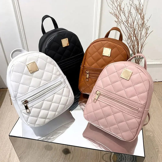 Mini Backpack for Women PU Leather Multifunction Crossbody Bag Ladies Phone Pouch Pack Luxury Brand Shoulder Bag Messenger Bags Good Vibrations