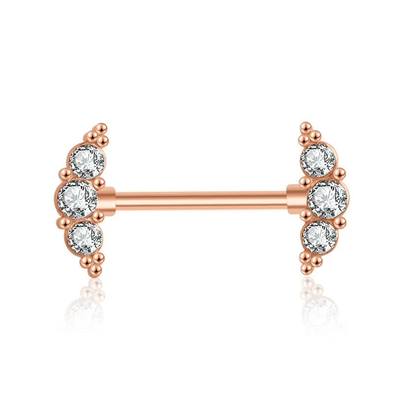 1 Pair Heart Barbell Nipple Ring Piercing Helix Piercing Sexy Nipple Jewelry High Quality Zircon Nipple Rings For Women Oreja Good Vibrations