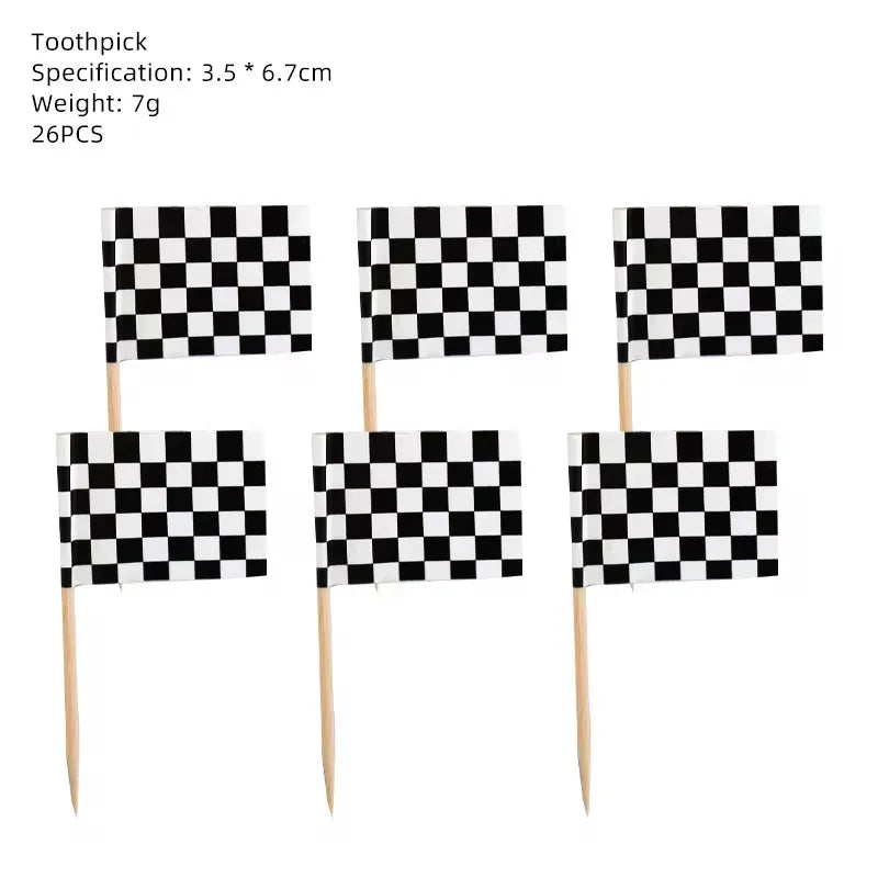 Car Kids Birthday Party Decoration Boys Birthday Supplies Paper Cup Plate Cutlery Cars Balloons Cake Flag Party Children's Gifts Good Vibrations