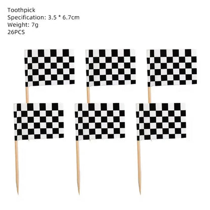 Car Kids Birthday Party Decoration Boys Birthday Supplies Paper Cup Plate Cutlery Cars Balloons Cake Flag Party Children's Gifts Good Vibrations
