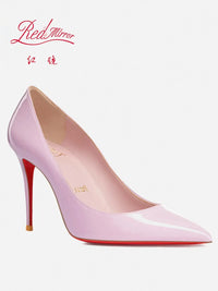 High heeled shoes for women 2024, pink slim heel, light lipstick base, sexy temperament, not tiring, single foot shoes Good Vibrations