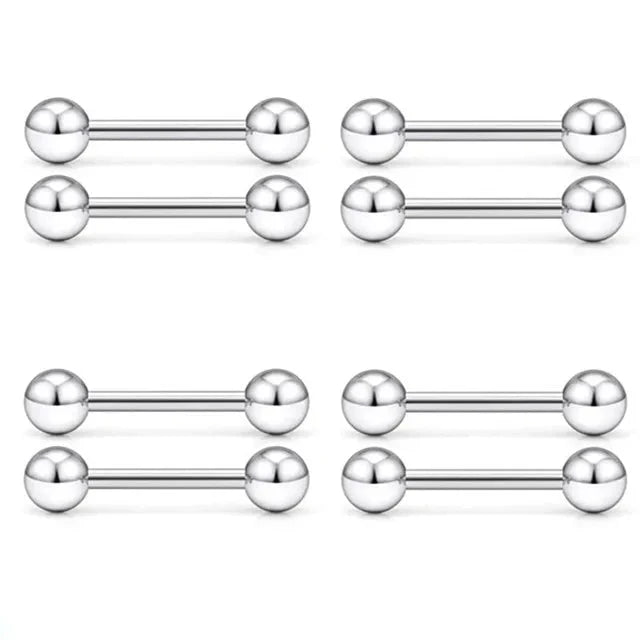 6PCS Acrylic AB Tongue Piercing Set Nipple Piercing Barbell Bulk 14G Shiny Tongue Barbell Lot Nipple Ring Pack Piercing Lengua Good Vibrations Adult Super Store