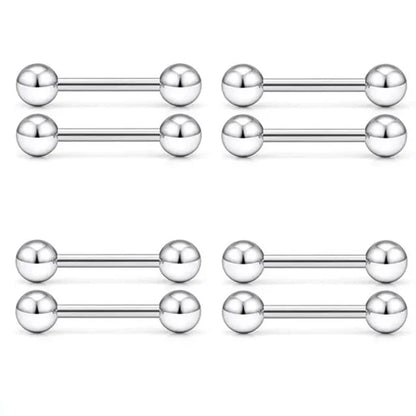 6PCS Acrylic AB Tongue Piercing Set Nipple Piercing Barbell Bulk 14G Shiny Tongue Barbell Lot Nipple Ring Pack Piercing Lengua Good Vibrations Adult Super Store