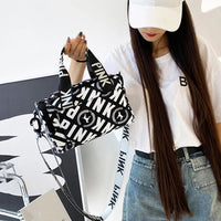 Womens Crossbody Bag Travel Small Duffle Bag Portable Women Fitness Workout Outdoor Handbags for Yoga Sports Traveling Hiking Good Vibrations