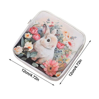 Cute PU Sanitary Pads Bag Large Capacity Multipurpose Coin Purse Cosmetic Bag Good Vibrations