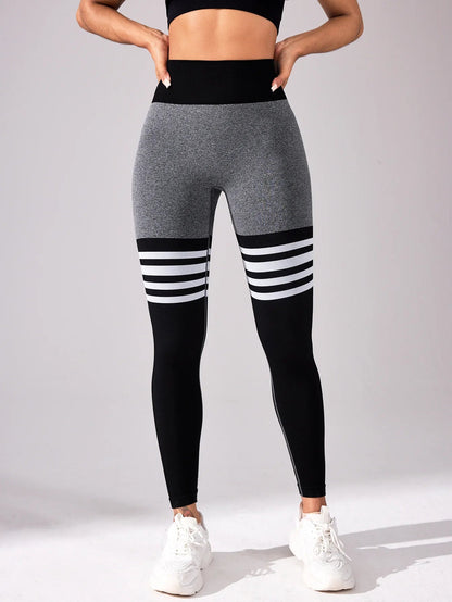 Women V Back Line Leggings Butt Lifting Gym Fitness Athletic Workout Elastic Leggins Outdoor Yoga Pants Sports Training Tights Good Vibrations