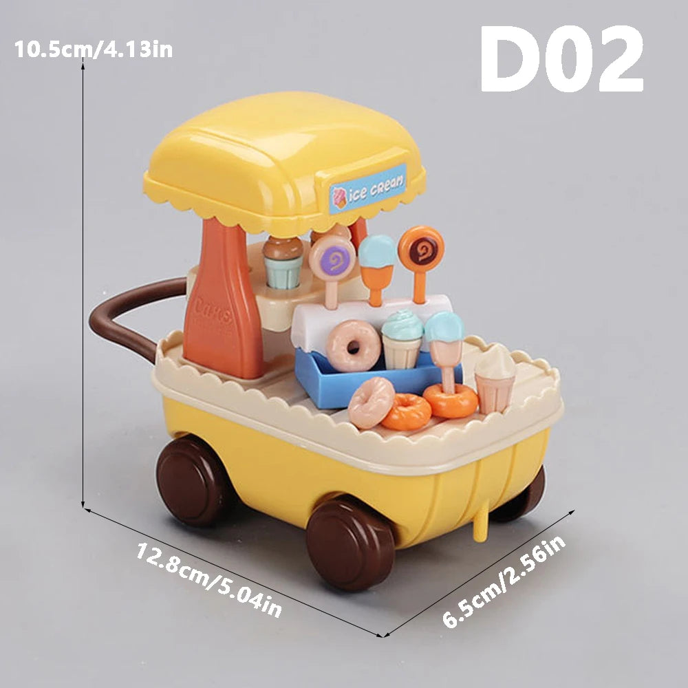 1:12 Miniature Furniture Forest Family Kitchen Toy Dining Table Dollhouse Accessories Bathroom Pretend Play For Girl Gifts Toys Good Vibrations