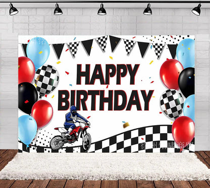 Dirt Bike Party Decor Motorcycle Banners Balloons Tableware Motocross Paper Cups Plates Napkins Motorcycle Theme Party Supplies Good Vibrations