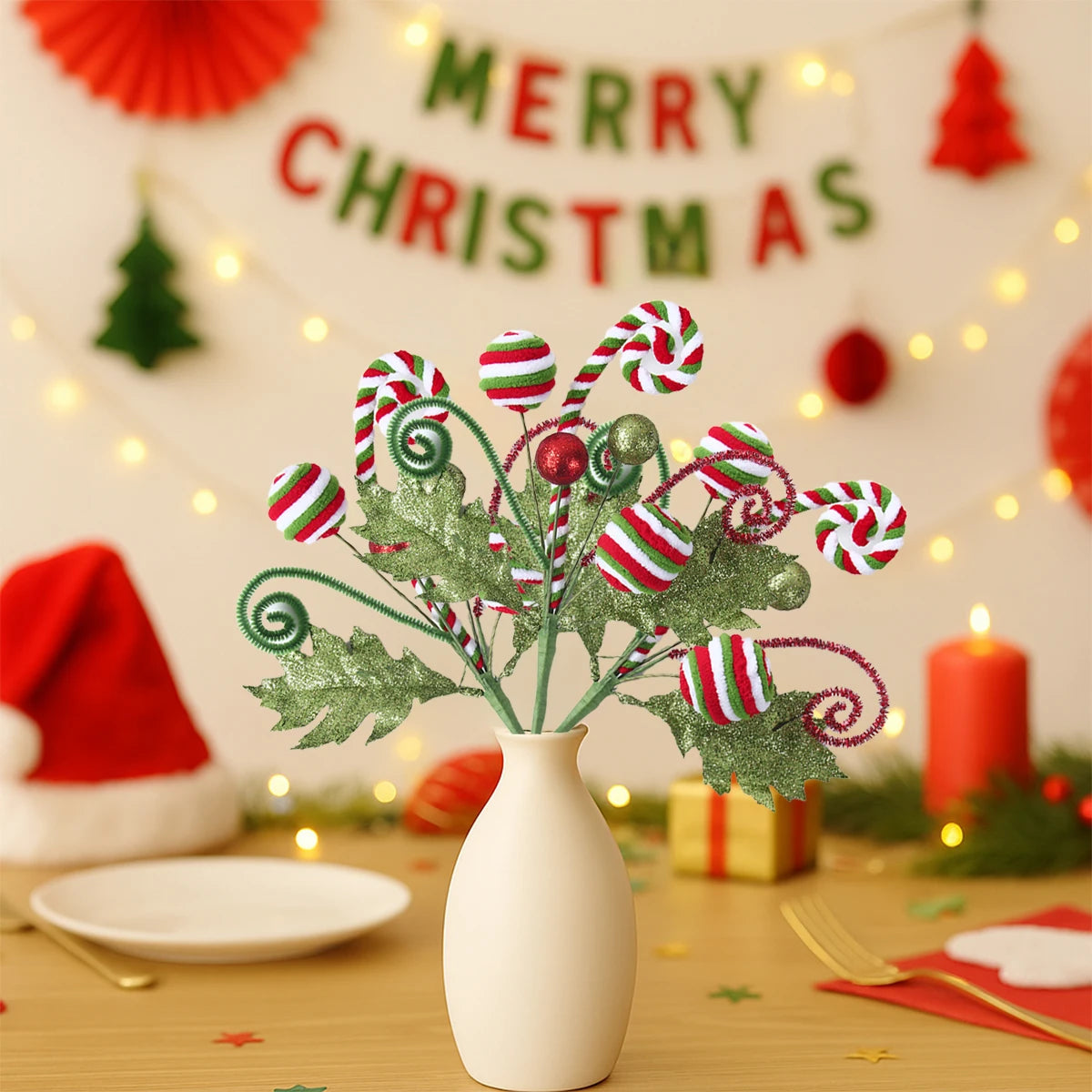 Christmas Ball Articifial Flower Merry Christmas Decoration for Home 2025 Christmas Tree Decorations Ornament New Year 2026 Good Vibrations