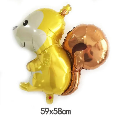 Woodland Animals Birthday Decoraiton Balloon Fox Hedgehog Raccoon Deer Bear Helium Foil Balloons Forest Theme Party Decor Good Vibrations