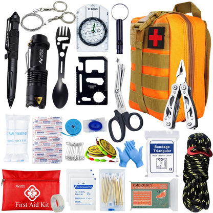 Survival First Aid Kit Survival Full Set Molle Outdoor Gear Emergency Kits Trauma Bag Camping Hiking IFAK Adventures Bag Good Vibrations