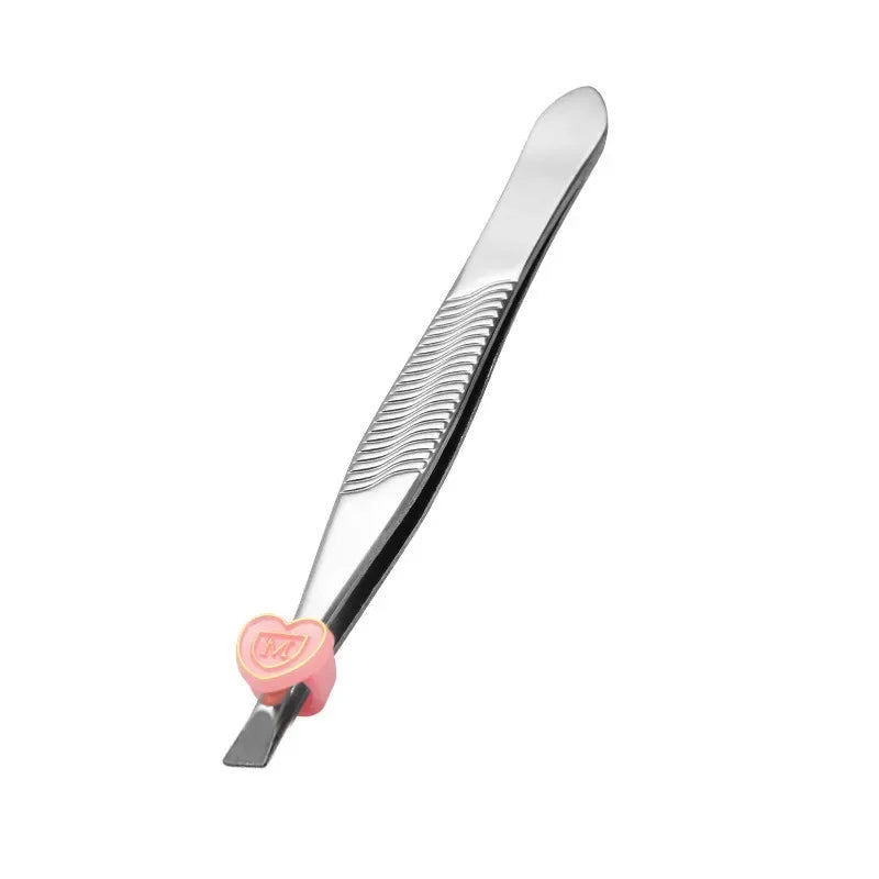 1pc Stainless Steel Eyebrow Tweezer Face Hair Removal Tweezers Colorful Makeup Eyelash Tweezer Eye Brow Clips Makeup Tools Good Vibrations