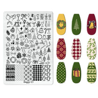 Halloween Series Celebration Nail Stamping Plate Cute Skull Pattern DIY Nail Art Image Stamp Stamper Manicure Template Good Vibrations