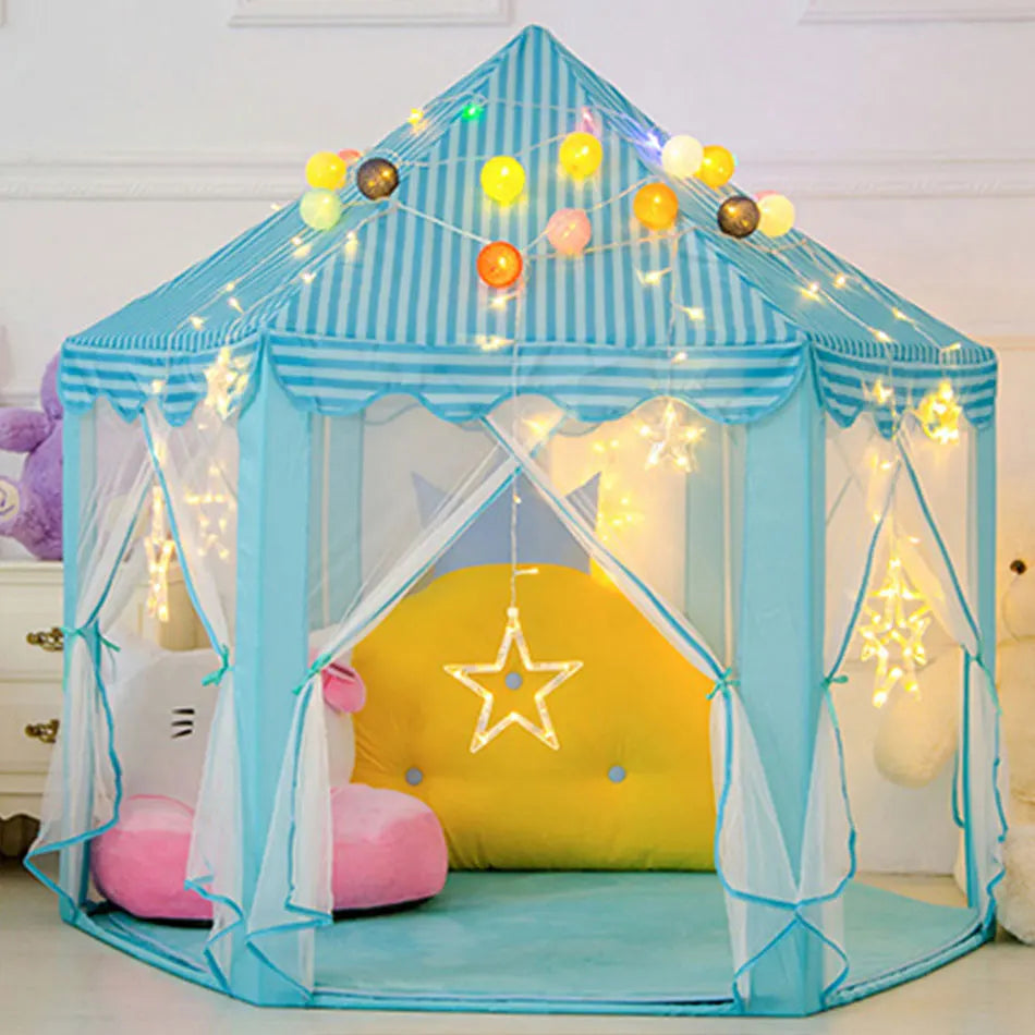Portable Children's Tent for Kids Tent Toys Girls Princess Castle Tipi Infantil Children's House Vigvam Teepee Baby Tent Gifts Good Vibrations