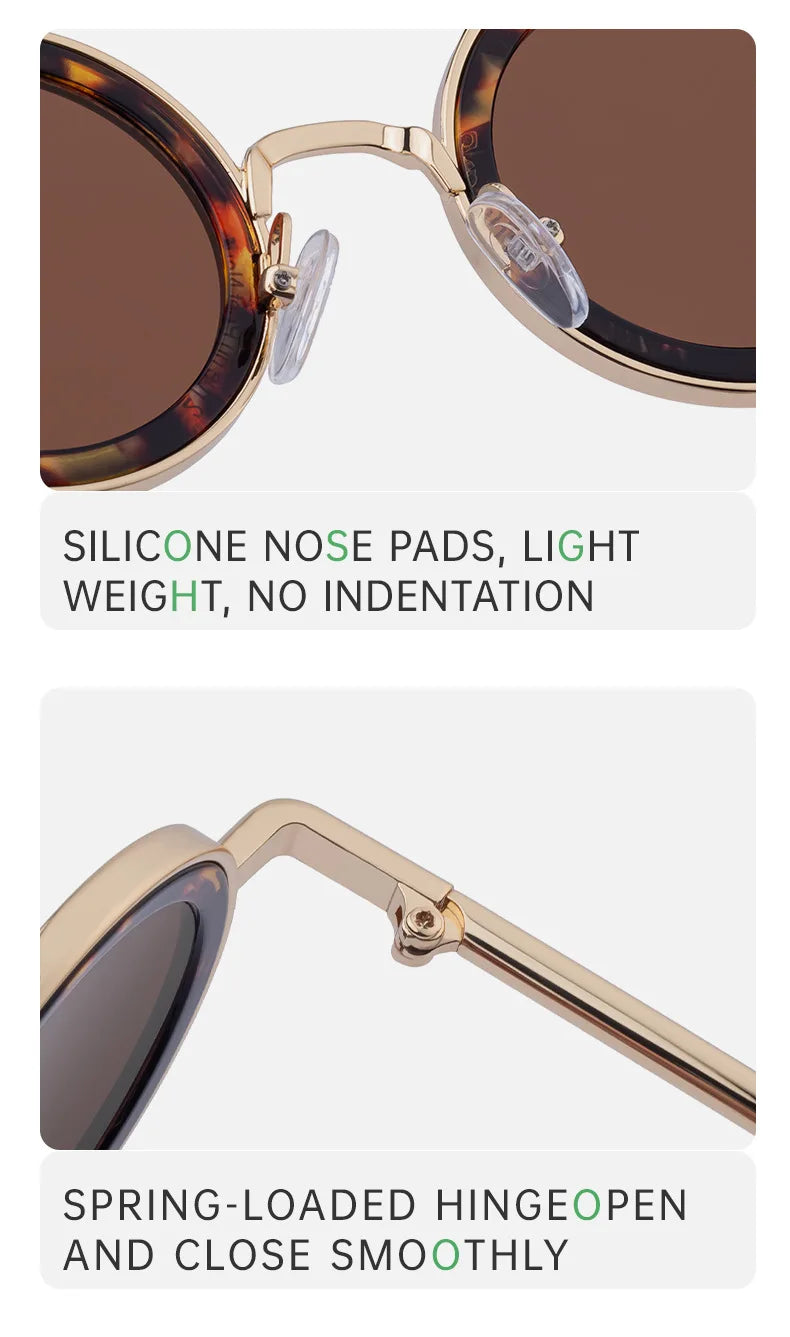 Round Steampunk Sunglass Men Vintage Punk Sunglasses Women Trendy Retro Fashion Glasses Gafas De Sol Hombre Lunette Soleil Femme Good Vibrations