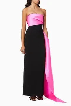 Flowers Prom Satin Evening Dresses Straight Party Dress Pleats Christmas Dress فساتين مناسبة رسمية Customized Good Vibrations