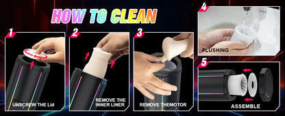 Automatic Telescopic Male Masturbation Cup Piston Suction Vibration Masturbation Machine 3D Realistic Vaginal Blowjob Pronounce GOOD Vibrations
