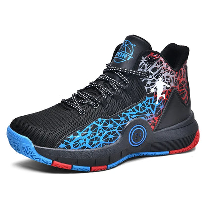Basketball Shoes Men Field Training Non-slip High-top Luxyry Design Mesh Breathable Sneakers Pro Original Kids Basketball Boots Good Vibrations
