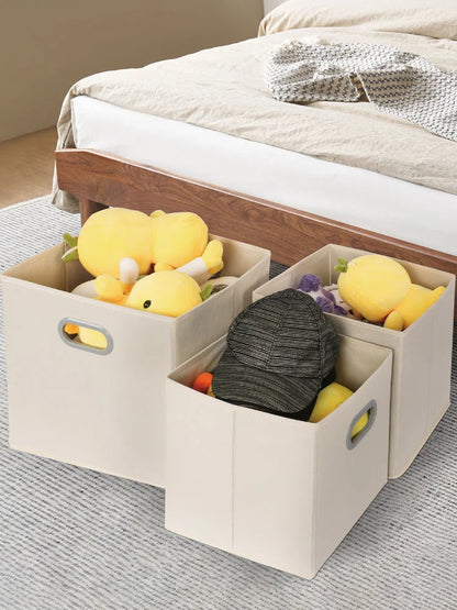 Square Grid Storage Box Home Dormitory Stackable Storage Bin Bookcase Storage Box Toy Miscellaneous Item Organizer Basket Good Vibrations