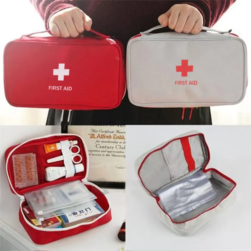 First Aid Kit Emergency Survival Bag Handbag Durable Trauma Bag Compact Rescue Tote Bag Portable Medicine Storage Bag Good Vibrations