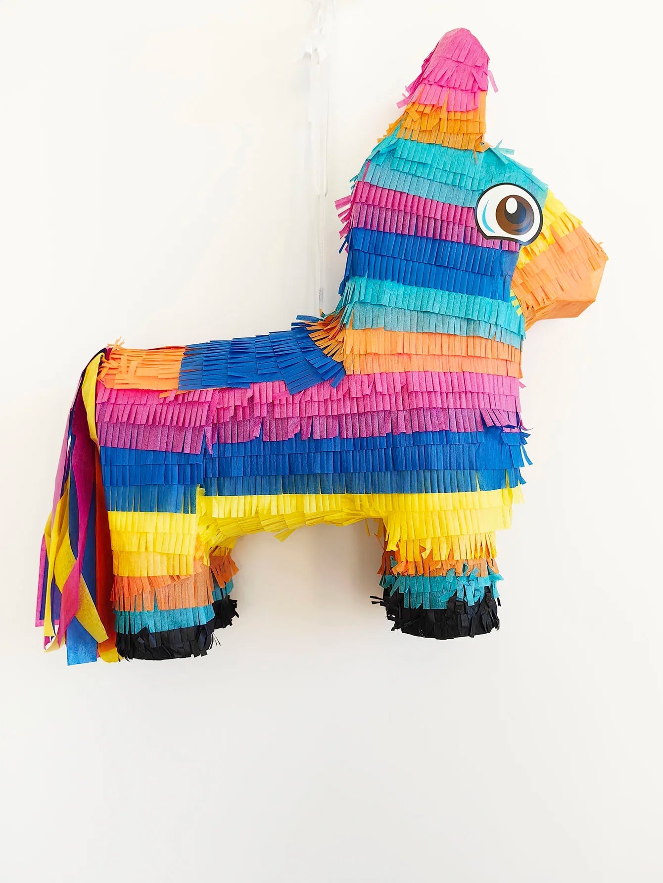 1Set/BOX  With Stick and Blindfold Donkey Pinata Fiesta Donkey Pinata Bundle Mexican Pinata Rainbow Donkey Pinata for Birthday, Good Vibrations