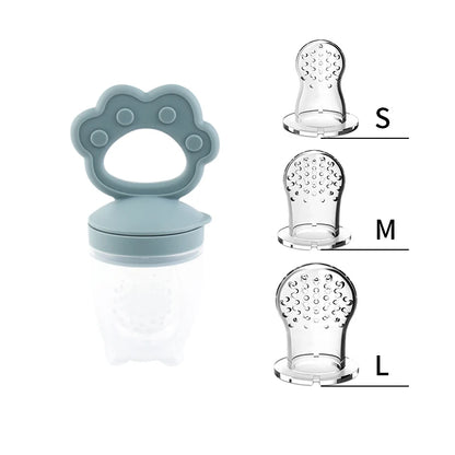 Silicone Fruit & Vegetable Juicing Baby Gum Toy Cartoon Chewing Teeth Grinding Stick Auxiliary Food Tool Safe Baby Care Utensils Good Vibrations