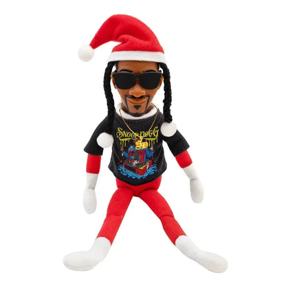New Snoop Dogg Snoop on a Stoop Christmas Elf Doll 12” Plush Toys Shelf Decor Includes Elf Toy Tshirt Sunglasses and Necklace Good Vibrations