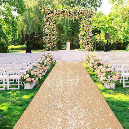 Wedding Aisle Runner Carpet Anti-slip Wedding Golden Carpet Wedding Gold Carpet Ceremony Party Stage Rugs Wedding Carpet Good Vibrations