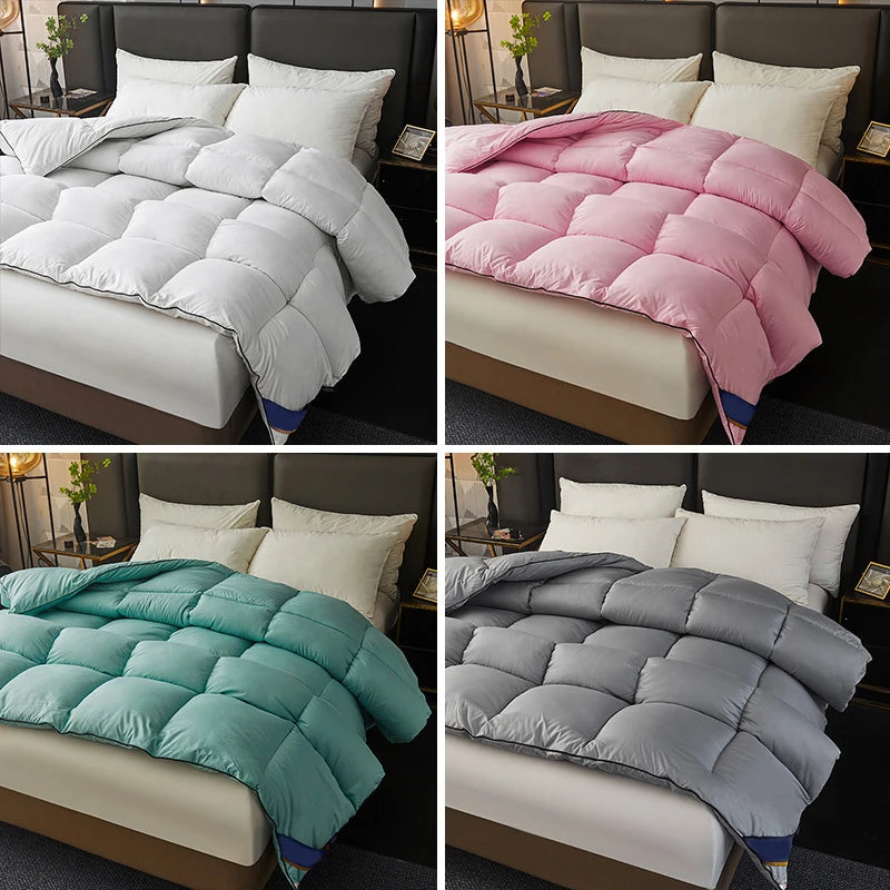Winter Warm Thicken Duvet 100% Cotton Face Filling Fiber Down Quilts 150x200cm Home Sleeping White Duvet 1pc Good Vibrations