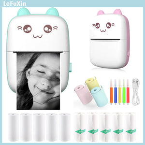 Mini HD Portable Label Thermal Printer Endurance Bluetooth Printer for Student Error Title Note Wrong Pocket Inkless Printing Good Vibrations