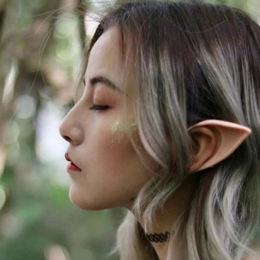Cosplay Fairy Pixie Elf Ears Soft Vampire Ear Prop Angel Anime Party Dress Up Costume Accessories for Halloween Christmas GOOD Vibrations
