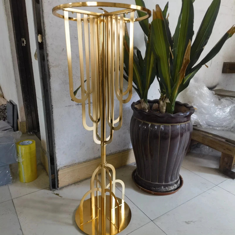 2/5/6/10pcs Wedding decoration wedding metal gold flower stand vase arch tree centerpieces for table decor modernl Decoration Good Vibrations