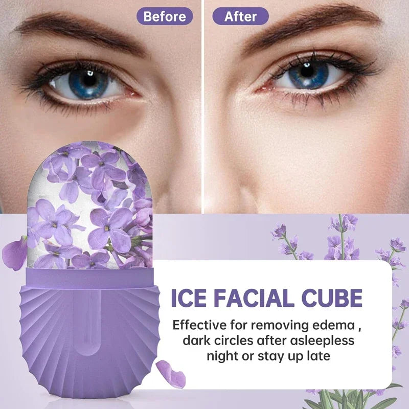 Ice Face Roller Ice Cube Beauty Massage Silicone Ice Mold For Eye Puffiness Ice Facial Roller Shrink Pores Good Vibrations