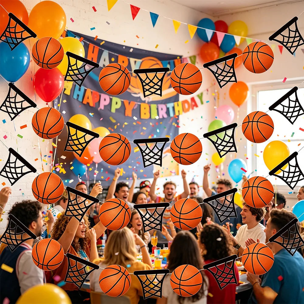 Basketball Party Banner Decor Basketball Hoop Banner Garland Decor Happy Birthday Decor Basketball Birthday Decoration Banner Good Vibrations
