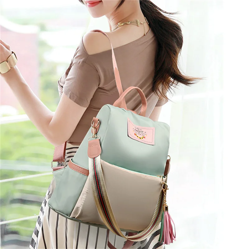 New High Quality Women's Shoulder Bag Large Capacity Oxford Cloth Bags Ladies Backpack Woman Color Tote Women Shoulder Backpacks Good Vibrations Adult Super Store