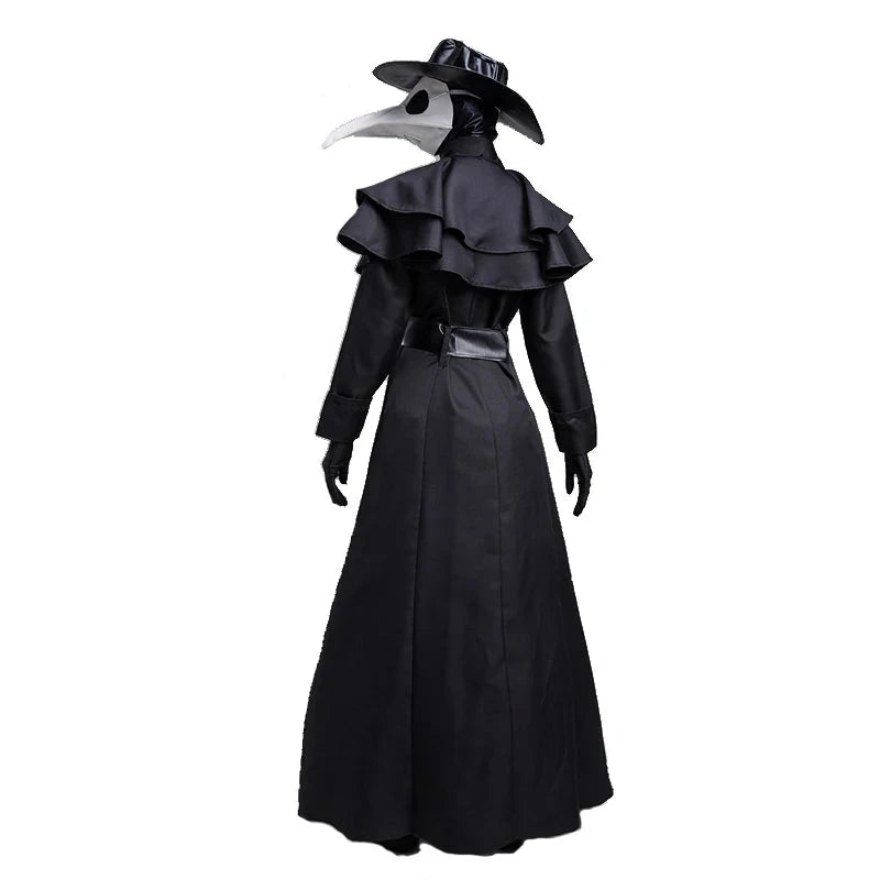 Carnival Halloween Couples Plague Doctor Costume Middle Ages War Nurse Bird Beak Playsuit Cosplay Fancy Party Dress Good Vibrations