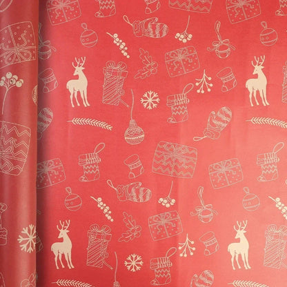 24/1Rolls Christmas Xmas Tree Santa Claus Snowflake Wrapping Paper DIY Craft Gifts Packaging Paper Party Home Decoration Good Vibrations