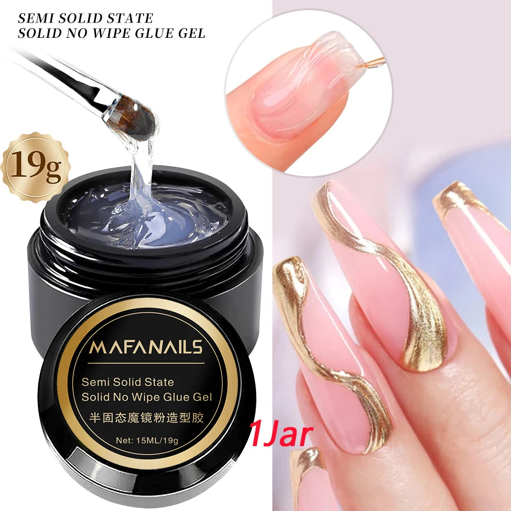 5Pcs Fast Drying Nail Art Glue Glitter UV Acrylic Rhinestones Press on Nails Strong Adhesive Nail Glue False Tips Manicure Tool Good Vibrations