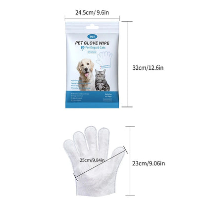 Cleaning Wipes Gloves for Dog and Cat,Pet Bathing Wipes Cleaning & Deodorizing,Dog Wipes for Body Paws Butt Daily Care,Cat Groom Good Vibrations
