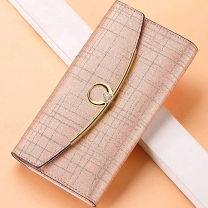 Luxury Designer Women's Long Leather Wallet High Quality Large Capacity Purses for Women Multifunctional Simple Elegant Handbag Good Vibrations