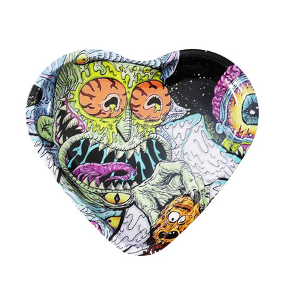 Love-Shaped Cigarette Tray Tobacco Metal Rolling Tray 16.5x18CM Plate Cmoking Smoking Accessories Storage Tray Good Vibrations Adult Super Store