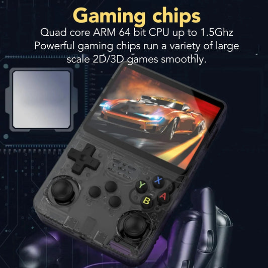 Handheld Game Console 3.5 Inch  LCD Screen Portable Video Game Console Dual Joysticks with 3200mAh Battery for Birthday Gift Good Vibrations