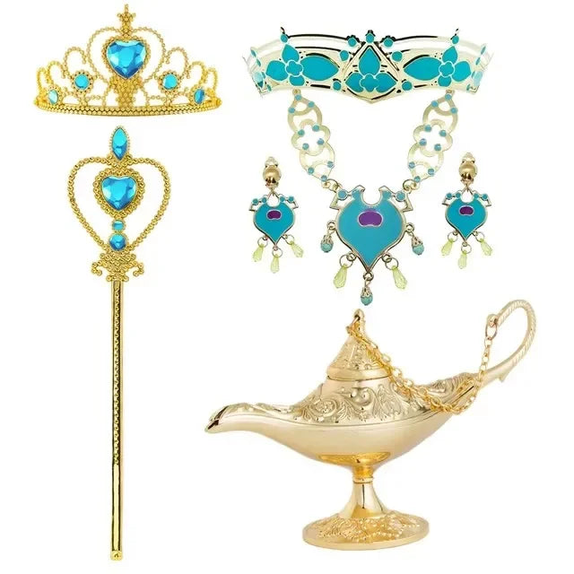Jasmine Girls Aladdin Costume Halloween Princess Dress Kids Birthday Party Christmas Arabian Cosplay 4 5 6 7 8 9 10 Years Good Vibrations