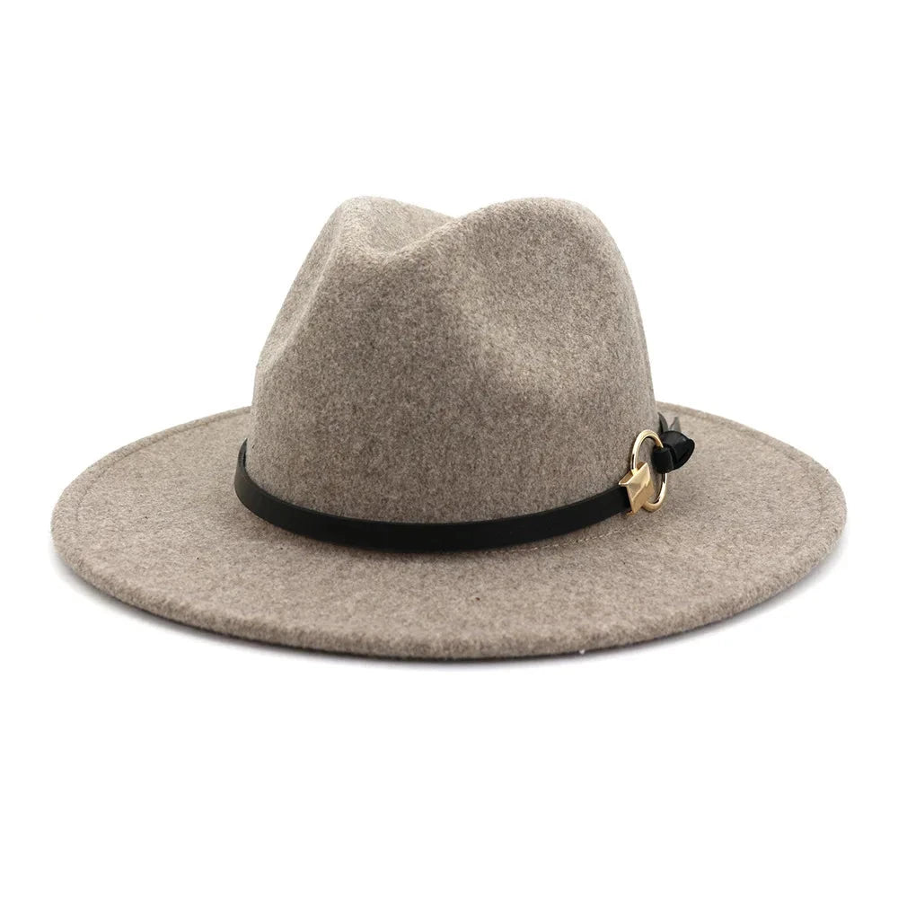 fedora hats for men and women couples jazz hats autumn and winter multicolor fashion wild warm flat brimmed hat Good Vibrations