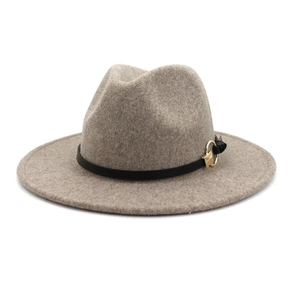 fedora hats for men and women couples jazz hats autumn and winter multicolor fashion wild warm flat brimmed hat Good Vibrations